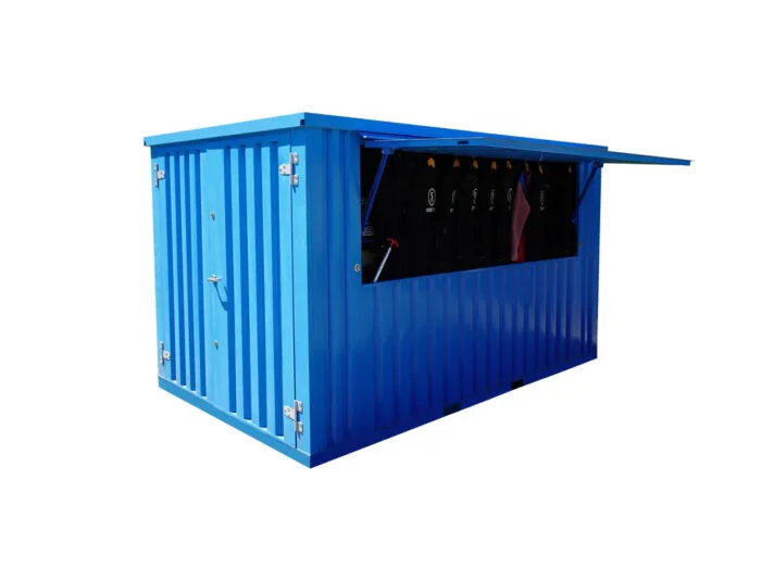 Conteneur à barres détachable 4×2 mètres XL Bleu RAL 5015 – Image 6