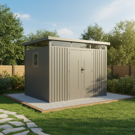 Abri de jardin en acier galvanisé 6.76m² Kosto