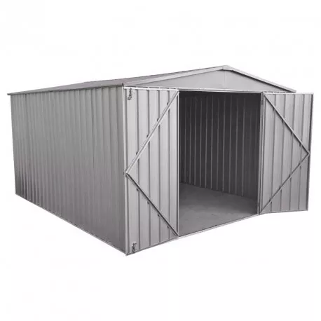 Abri de jardin en métal 10.9m² silver grey Fraser CERLAND