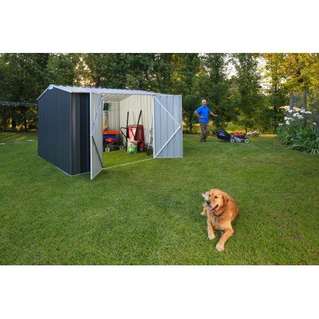 Abri de jardin en métal 11.25m² Colorbond gris ardoise EASYSHED