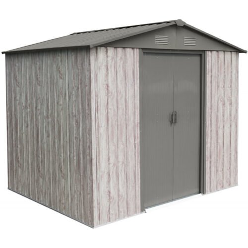 Abri de jardin métal 4.1m² WoodTouch beige