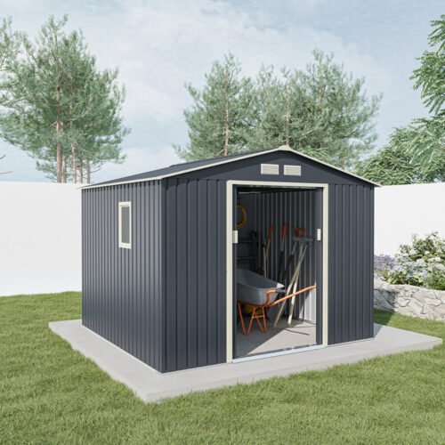 Abri de jardin métal 7.06m² PLUS anthracite