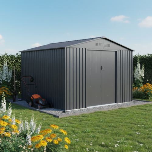 Abri de jardin métal 8.84m² FIRST anthracite