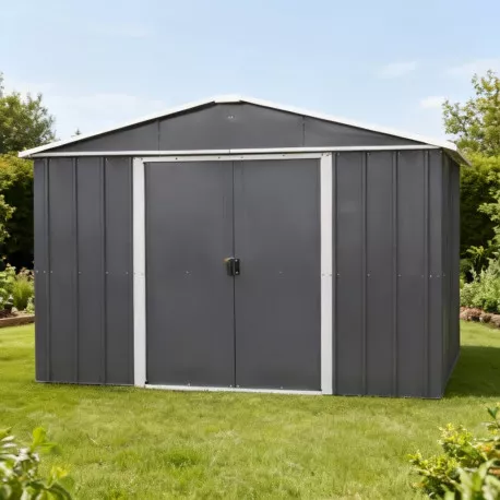 Abri de jardin métal anthracite 12m² YARDMASTER