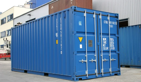 Container maritime neuf de 20 pieds en bleu – Image 2