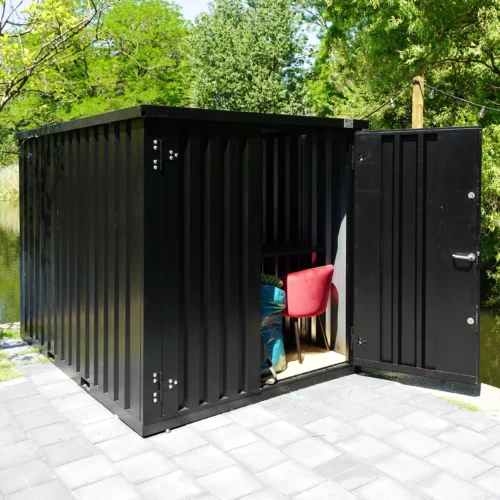 Container de stockage 3 x 2 mètres avec double porte petit coté
