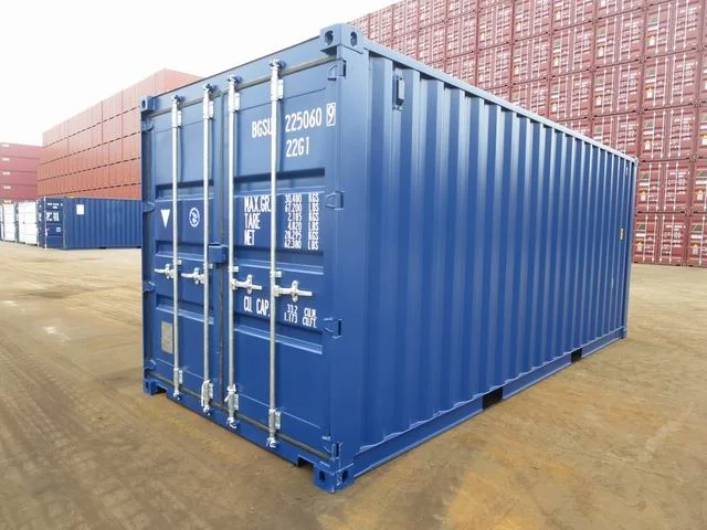 Container maritime neuf de 20 pieds en bleu