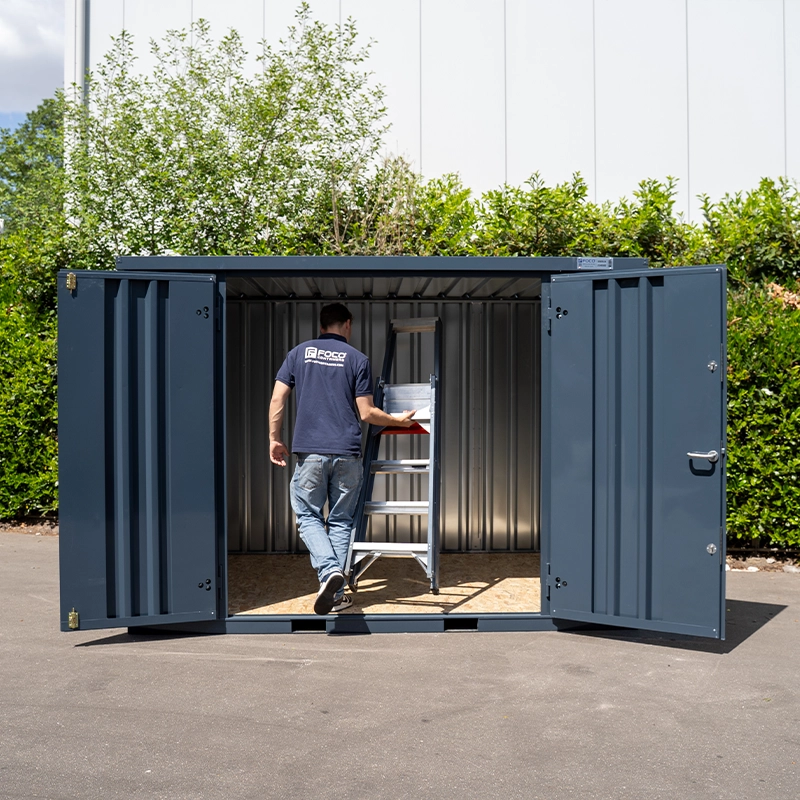 Conteneur 10 pieds 3 x 2 mètres avec double porte grand côté – Image 2