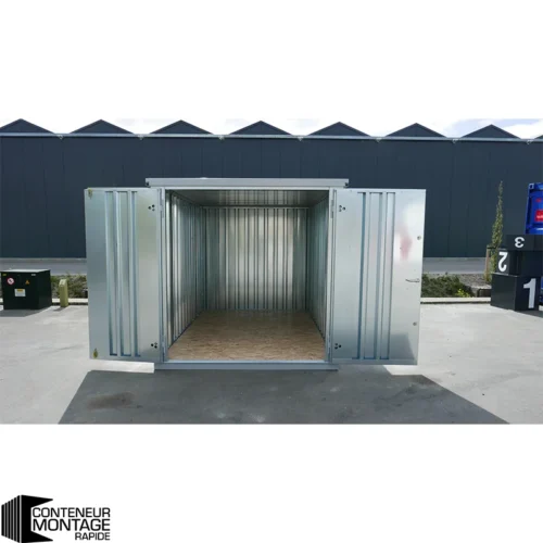 Conteneur démontable 3 x 2 mètres avec double porte petit côté