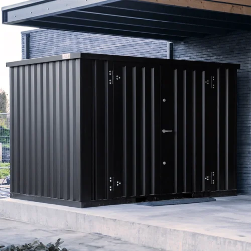 Conteneur démontable noir 3 x 2 mètres avec double porte
