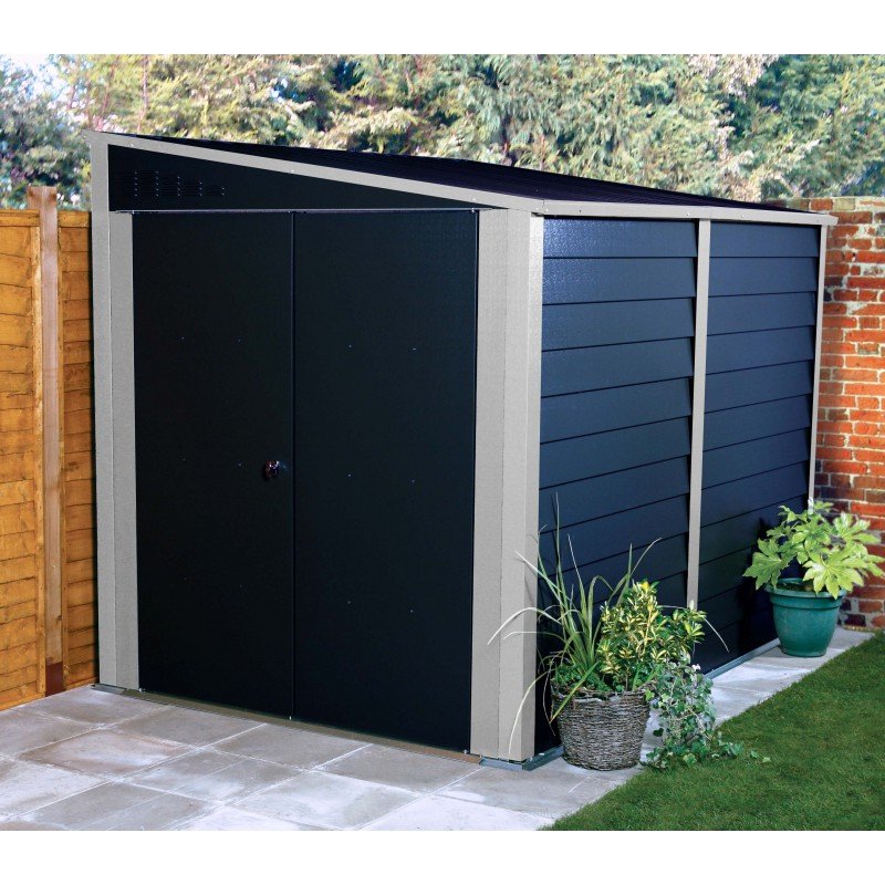 Garage à motos en métal anthracite 5.3m² Titan 960 TRIMETALS – Image 4