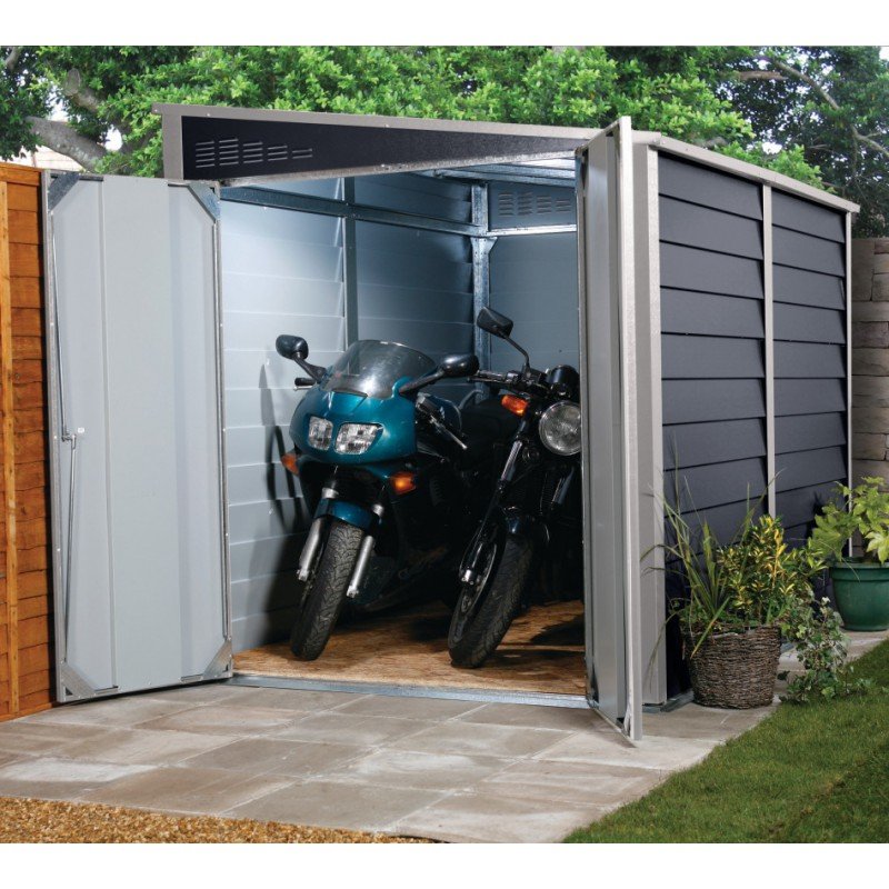 Garage à motos en métal anthracite 5.3m² Titan 960 TRIMETALS