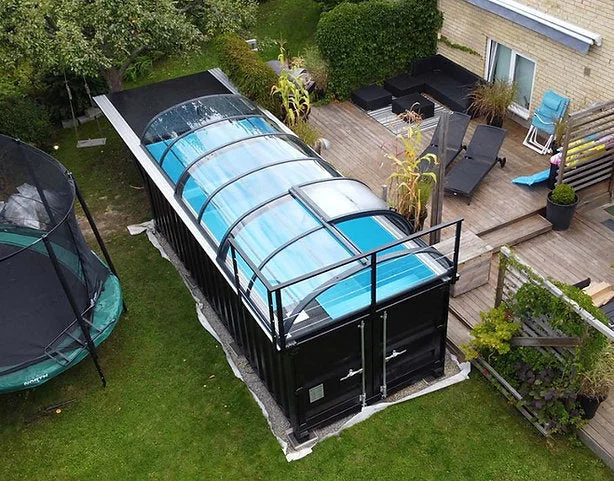 Piscine conteneur 6.11 x 2.5 m avec toit Pack Premium