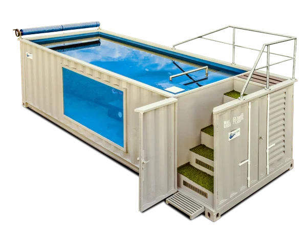 Piscine panoramique en conteneur de 6.05 x 2.44 m