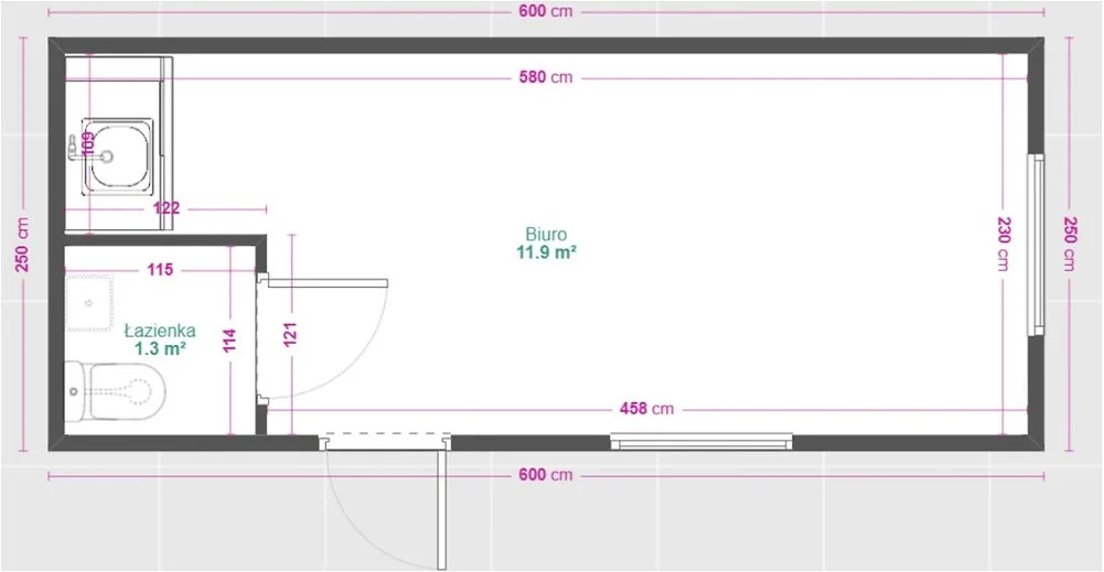 Container Bureau 15 m² avec WC et Kitchenette – Image 2