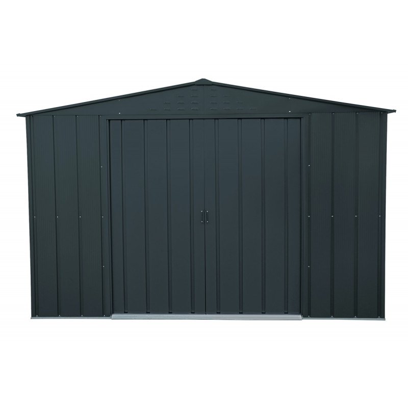 Abri de jardin en métal 7.75m² anthracite imitation bois – Image 6