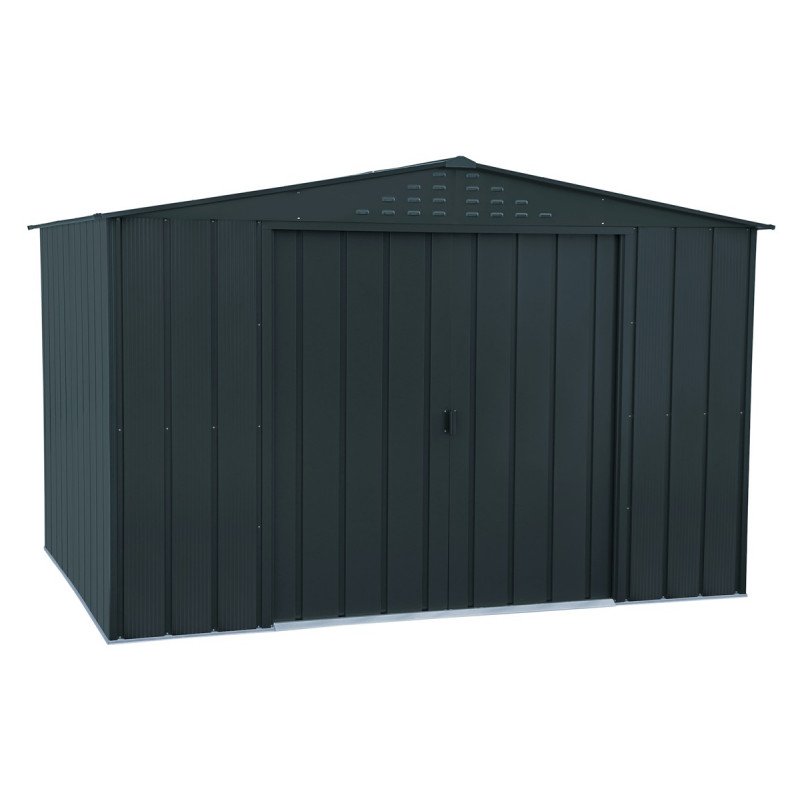 Abri de jardin en métal 7.75m² anthracite imitation bois – Image 5
