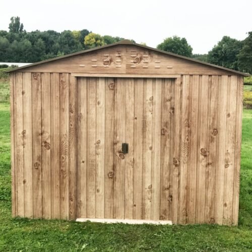 Abri de jardin en métal 4.78m² imitation bois DURAMAX