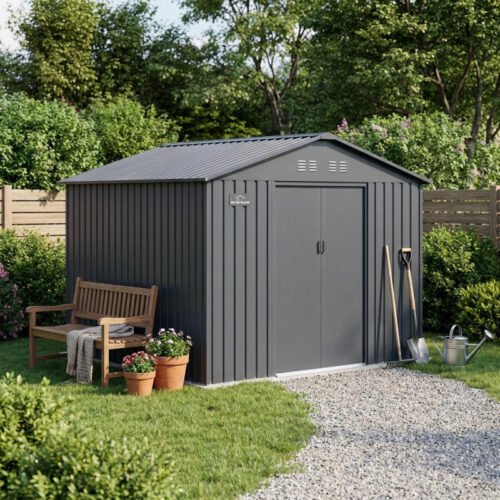 Abri de jardin métal 10.85m² FIRST anthracite