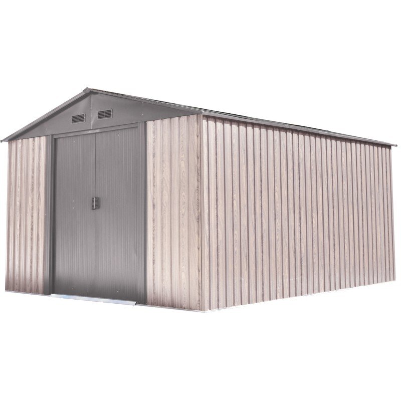 Abri de jardin métal 11m² WoodTouch beige – Image 2