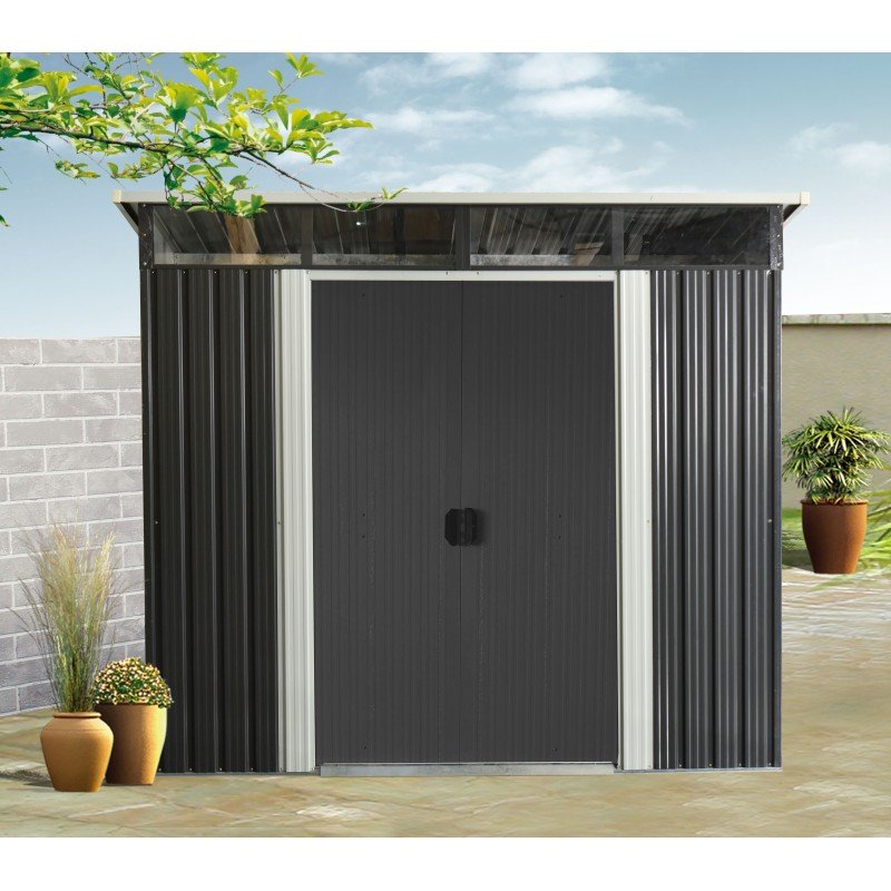 Abri de jardin métal 5.64m² Skylight anthracite – Image 8