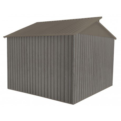 Abri de jardin métal 7.25m² avec puit de lumière imitation bois vieilli – Image 4