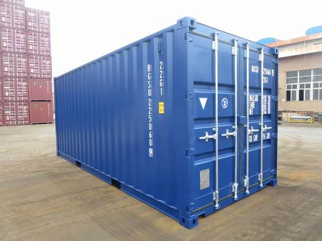 Container maritime neuf de 20 pieds en bleu – Image 3