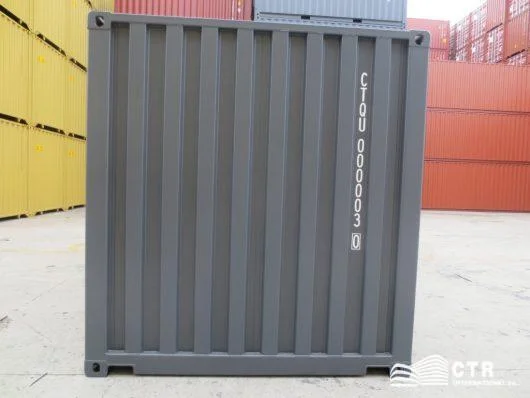 Container maritime neuf de 20 pieds en gris – Image 3