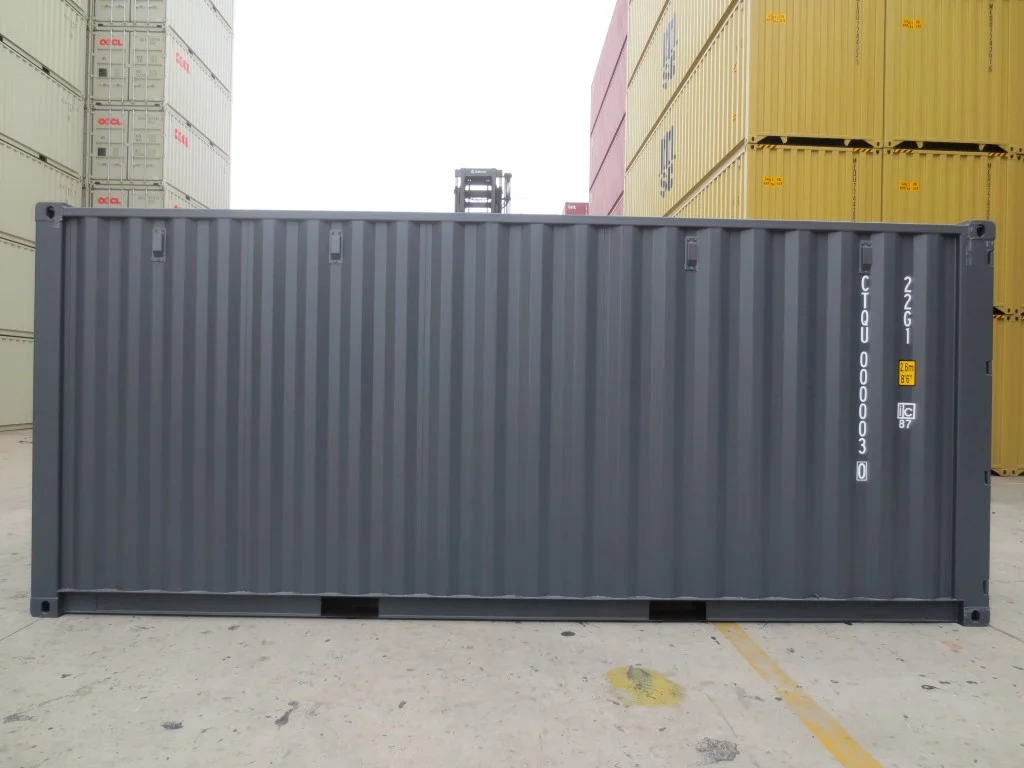 Container maritime neuf de 20 pieds en gris – Image 5