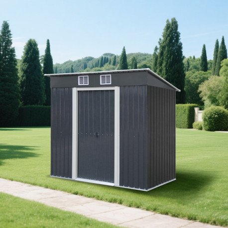 Abri de jardin 3.12m² en acier galvanisé HABRITA