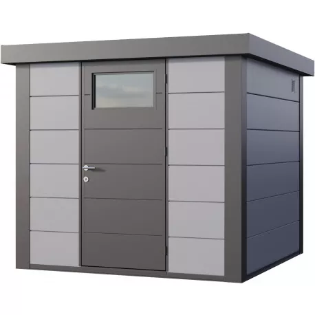 Abri en acier galvanisé 5.7m² gris clair Eleganto 2424 Telluria