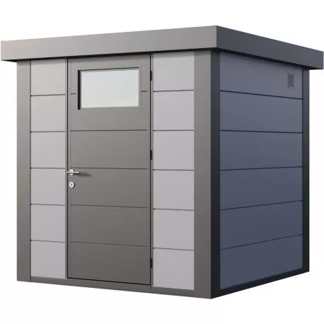 Abri en acier galvanisé gris clair 4.3m² Eleganto 2121 Telluria