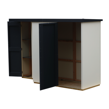 Abri de jardin 4.5m² en alu composite noir et ivoire – Image 2