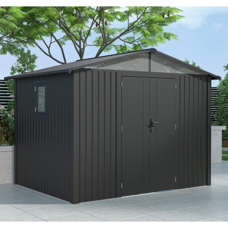 Abri de jardin en acier galvanisé 5.80m² Kosto double pente – Image 6