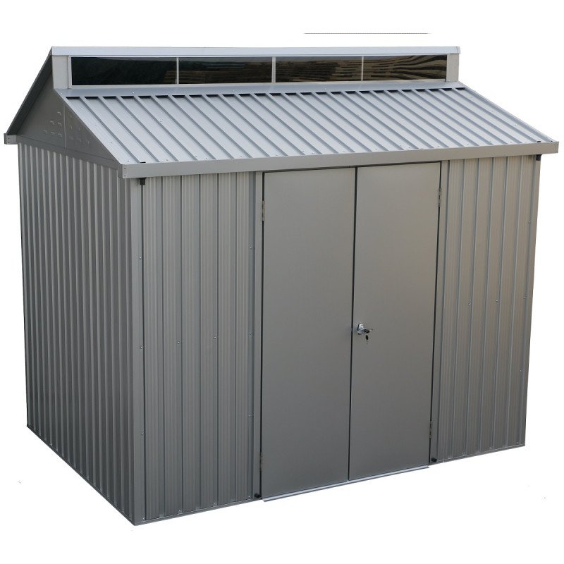 Abri de jardin en aluminium 4.33m² gris avec puits de lumière – Image 10