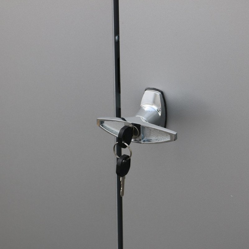 Abri de jardin en aluminium 4.33m² gris avec puits de lumière – Image 8