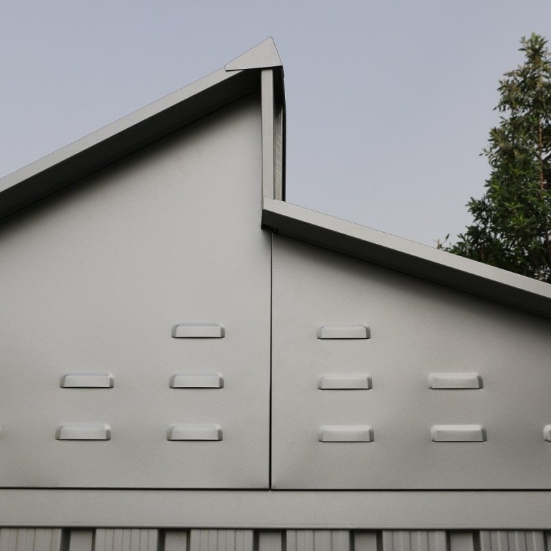 Abri de jardin en aluminium 4.33m² gris avec puits de lumière – Image 6