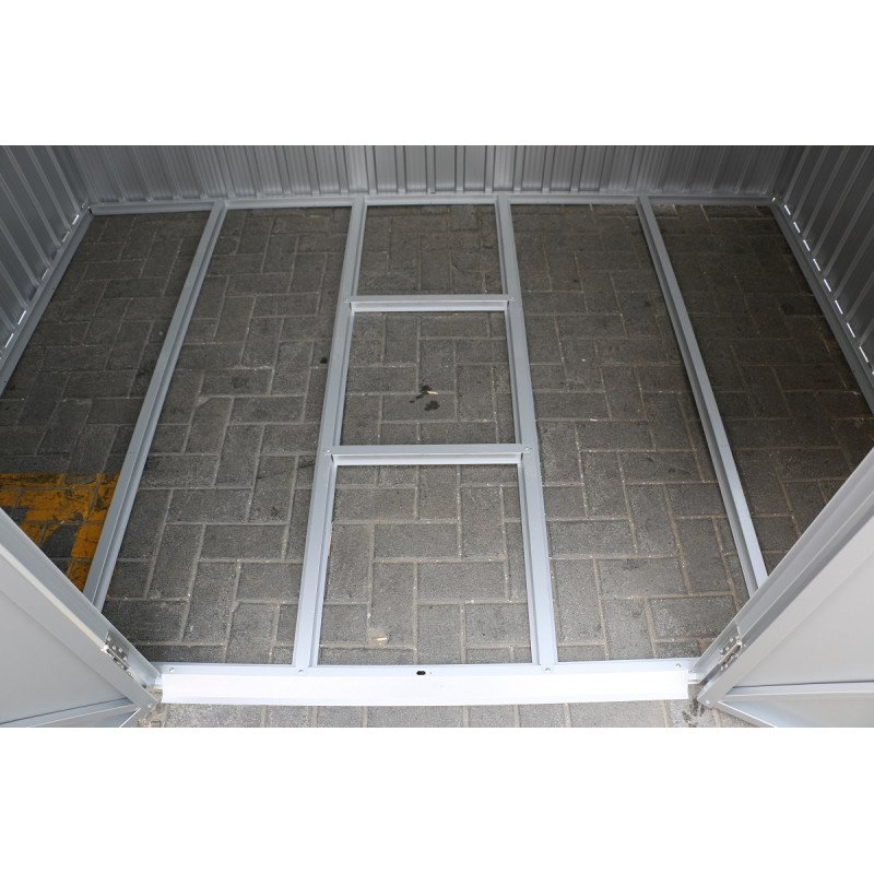 Abri de jardin en aluminium 4.33m² gris avec puits de lumière – Image 5